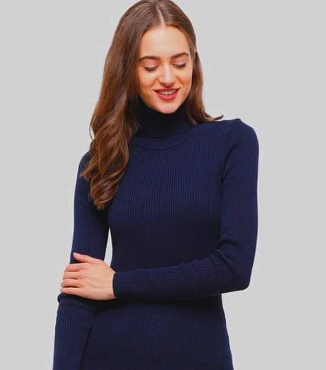 Women High neck full sleeves knitted Blouse/Top
