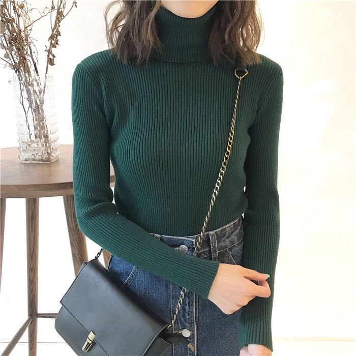 Women High neck full sleeves knitted Blouse/Top