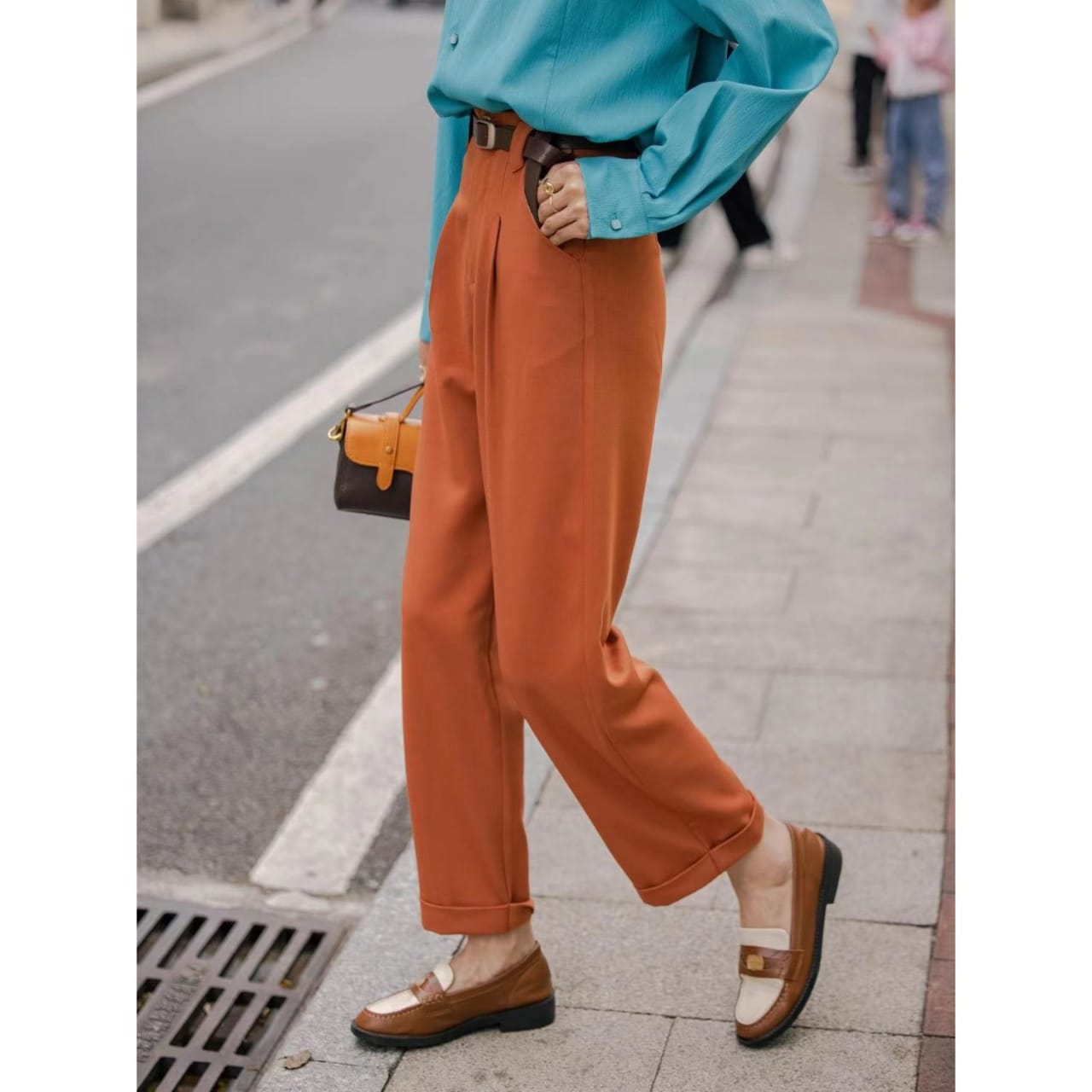 Women Pants High Waist Beige Black Pants For Women Office Wear Streetwear Pants Spring Fashion Women Trousers