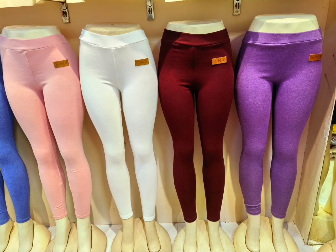 Pure color tight yoga pants ladies high waist stretch leggings