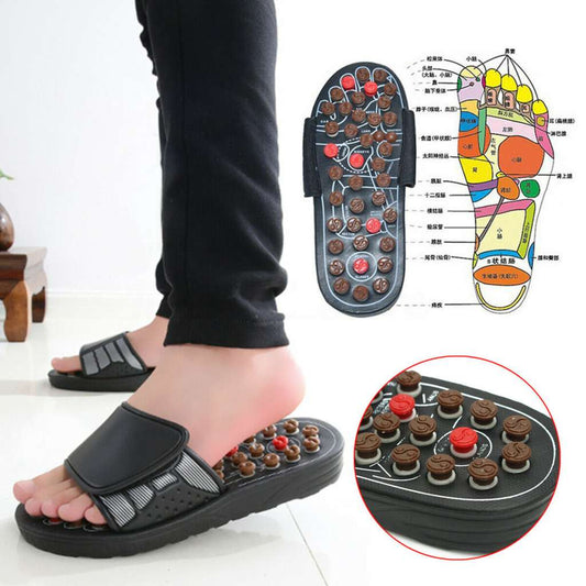 Spring Acupressure Magnetic Therapy Sandals |Yoga Paduka Acupressure Foot Relaxer| Foot Massager Slipper| Rotating Acupressure Foot Slippers for Men & Women