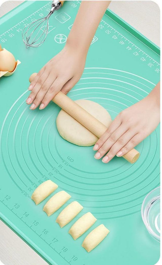 Silicone Baking Mat Large Pastry Rolling Sheet with Measurements Non-Stick Pan Pastry Mat for Pie/Cake/Bread/Pizza/Fondant Icing