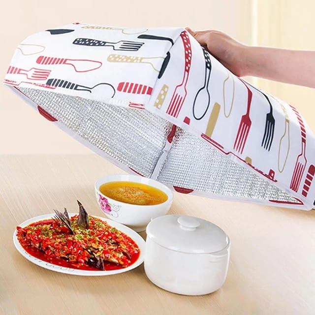 Insulated Reusable Aluminium Cotton Anti-dust Heat Preservation Umbrella Food Dish Cover