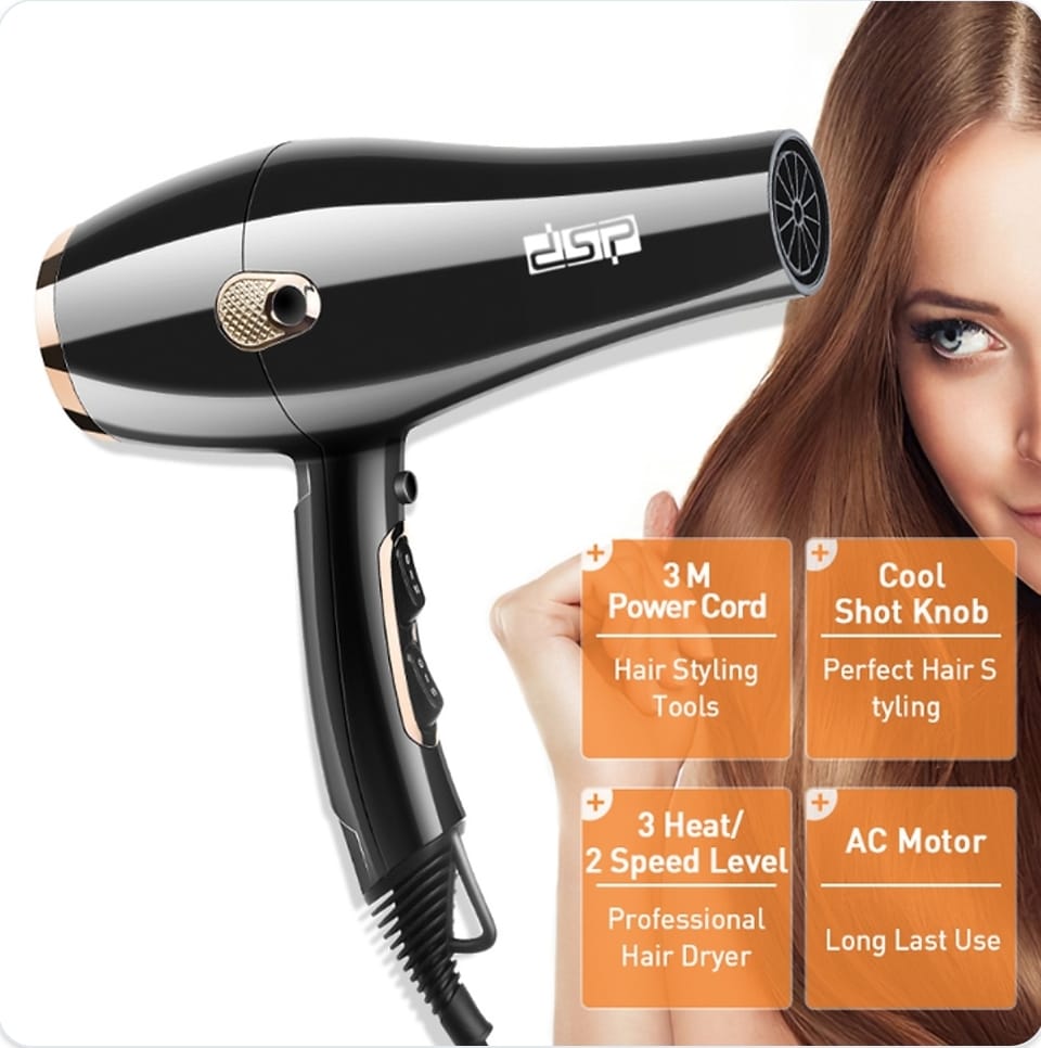 Hair Dryer Professional 3000W Negative Salon Ion Blow Dryers,Constant Temperature 2 Speed 3 Heat Settings,with Collecting Nozzle+Diffuser + Comb, Hair Care,for Hair Salon,Unisex