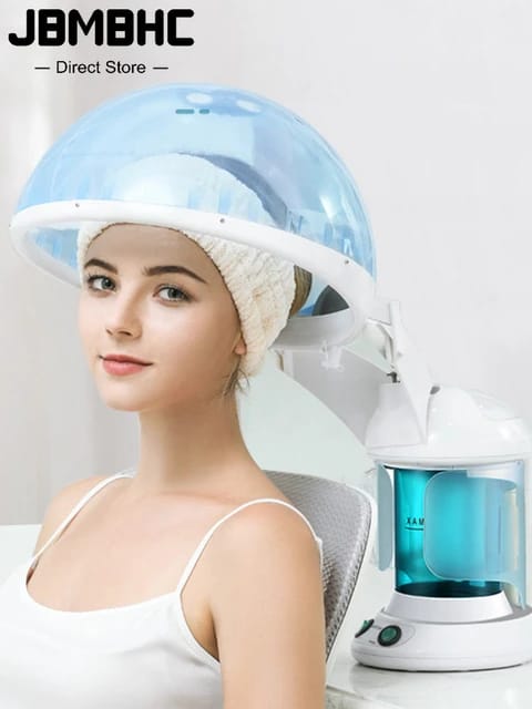 Facial Steamer and Hair Steamer, With Bonnet Hood Attachment, Moisturizing Skin Care Face Atomizer, Hot Mist Beauty Hair Facial Steamer