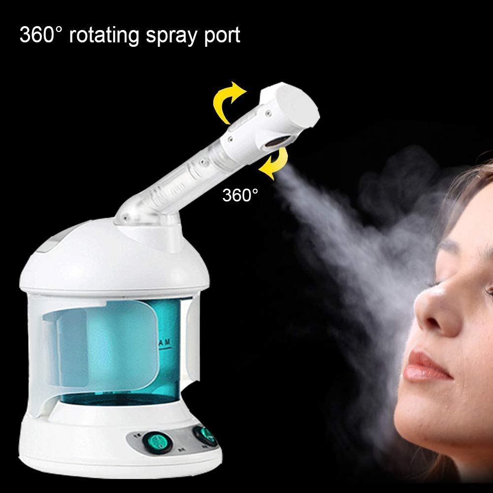 Facial Steamer and Hair Steamer, With Bonnet Hood Attachment, Moisturizing Skin Care Face Atomizer, Hot Mist Beauty Hair Facial Steamer