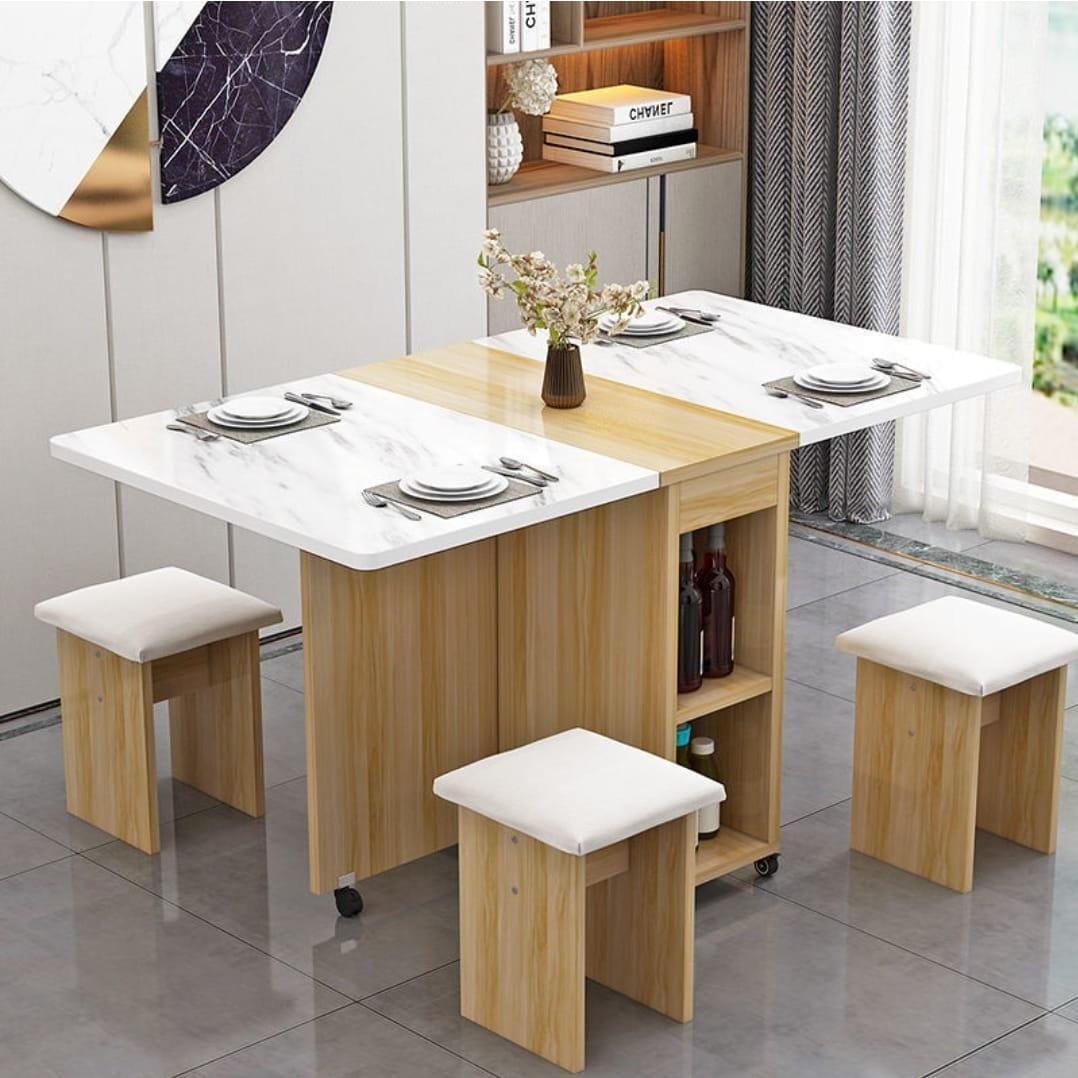 Modern Simple Design Multifunctional Folding Table Modern Simple Dining Table Chair Set Household Coffee Tables For Living Room Clearance Dining Room Furniture Easy Assembly