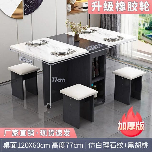 Modern Simple Design Multifunctional Folding Table Modern Simple Dining Table Chair Set Household Coffee Tables For Living Room Clearance Dining Room Furniture Easy Assembly