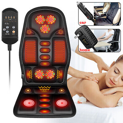 Vibrating Back Massager for Pain, Massage Chair with heat, 10 Vibration Motors Massage Chair pad for Release Stress and Fatigue for Home Office Chair