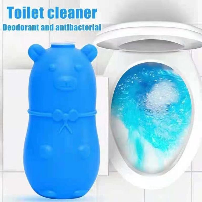 Toilet Auto Cleaner Blue Bear, Automatic Disinfectant Toilet Flush Mixer Tablet,Cartoon Shaped Blue Bear Toilet Tank