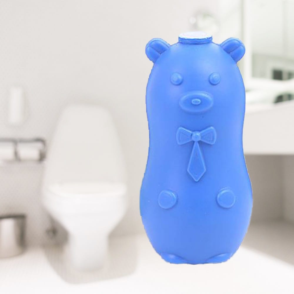 Toilet Auto Cleaner Blue Bear, Automatic Disinfectant Toilet Flush Mixer Tablet,Cartoon Shaped Blue Bear Toilet Tank