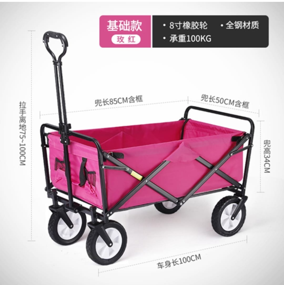 Collapsible Folding Wagon Utility Wagon Cart Garden Camping Wagon Sports Wagon Heavy Duty for Outdoor/Festivals