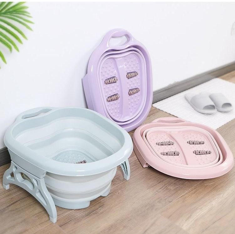 Collapsible Foot Spa | Soaking Bath And Massager Rollers, Large Size for Soaking Feet | Pedicure and Massager Tub for At Home Relax Foot Spa Treatment Lightweight Easy To Carry Anywhere