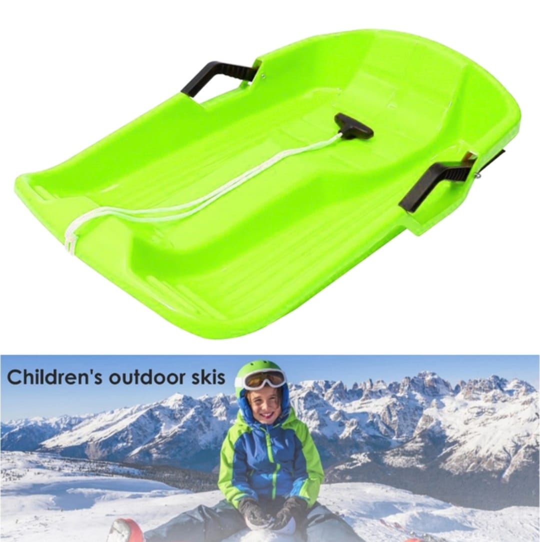 Snow Sled Outdoor Playing Thicken Antifreeze Sled Toboggan, Pulling Snow Seats Sliding Board for Kids Adults Children,Blue