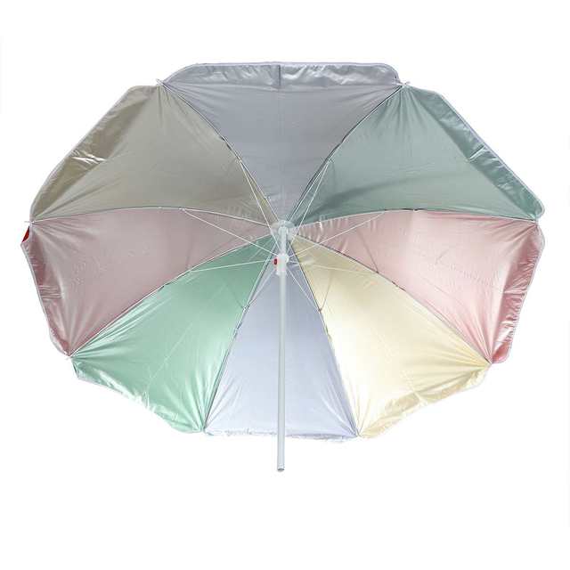  Outdoor Parasol Garden Sunshade - Multi Color Beach Parasol Against Sun and Rain - Lightweight & Easy to Carry - Ground Stand & Handle