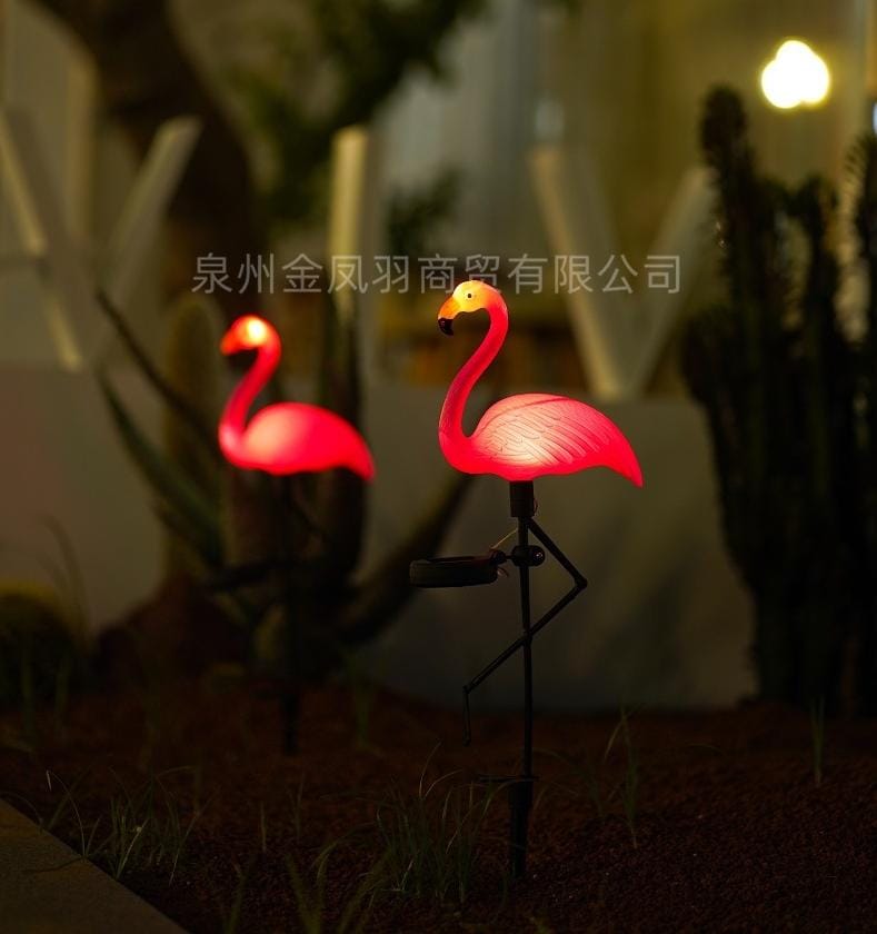 Solar floodlights, LED Lawn Solar Flamingo Lights, Outdoor Waterproof Patio Trail Decorative Lights for Solar Garden Lights