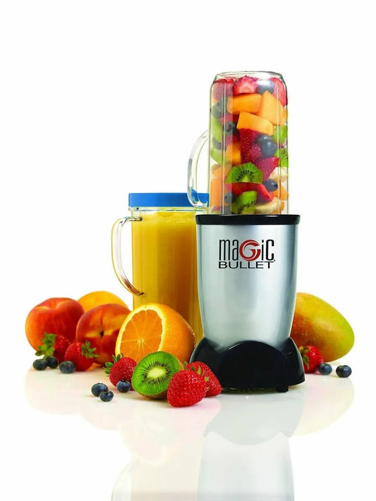 Compact High Speed Blender for Fruit and Vegetables, BPA Free, 200 W, with Recipe Book in Spanish, Dishwasher Safe, Grey