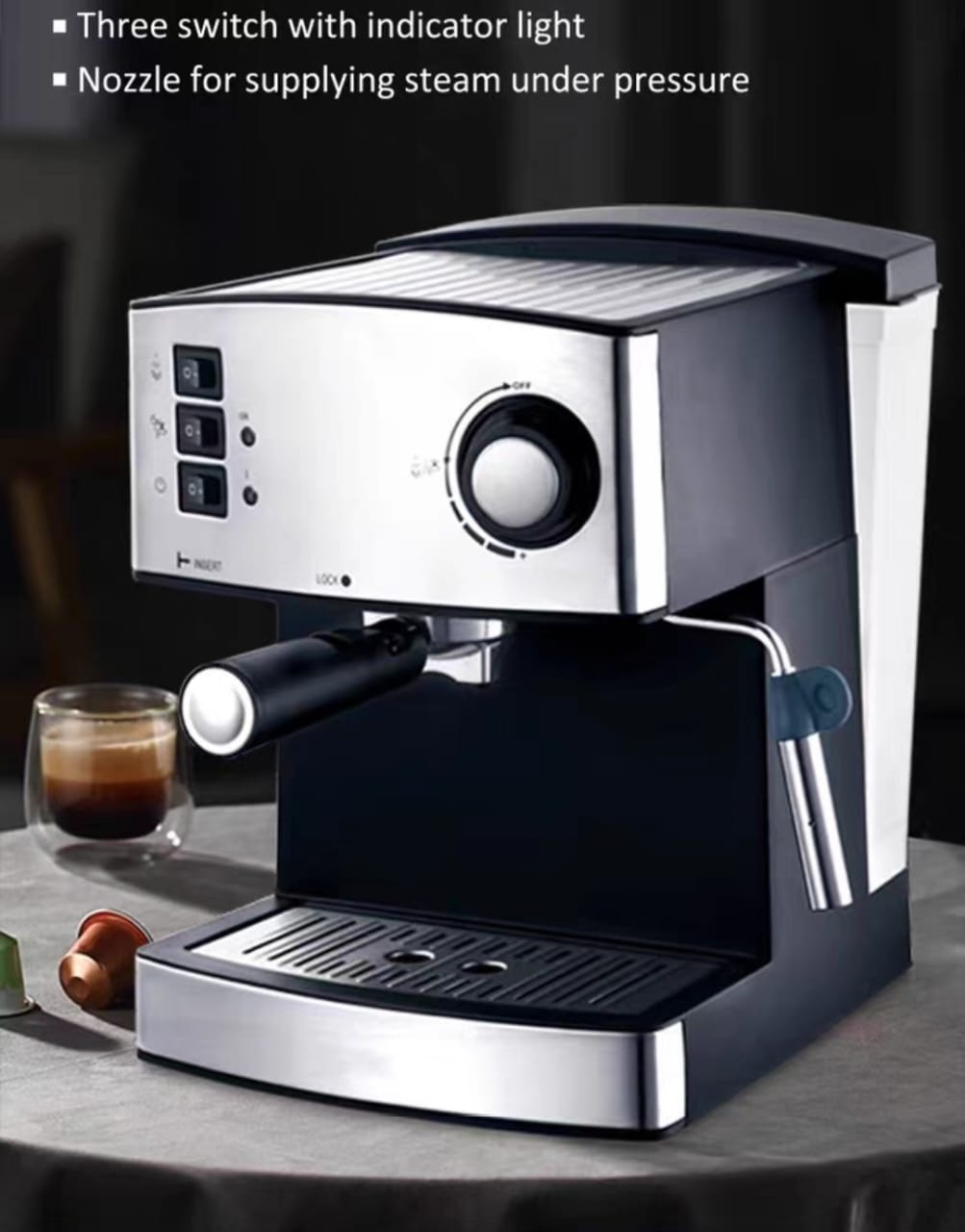 Coffee Pot Espresso Machine Milk frother Kitchen Appliance Electric Foam Cappuccino Latte Mocha Coffee Machine