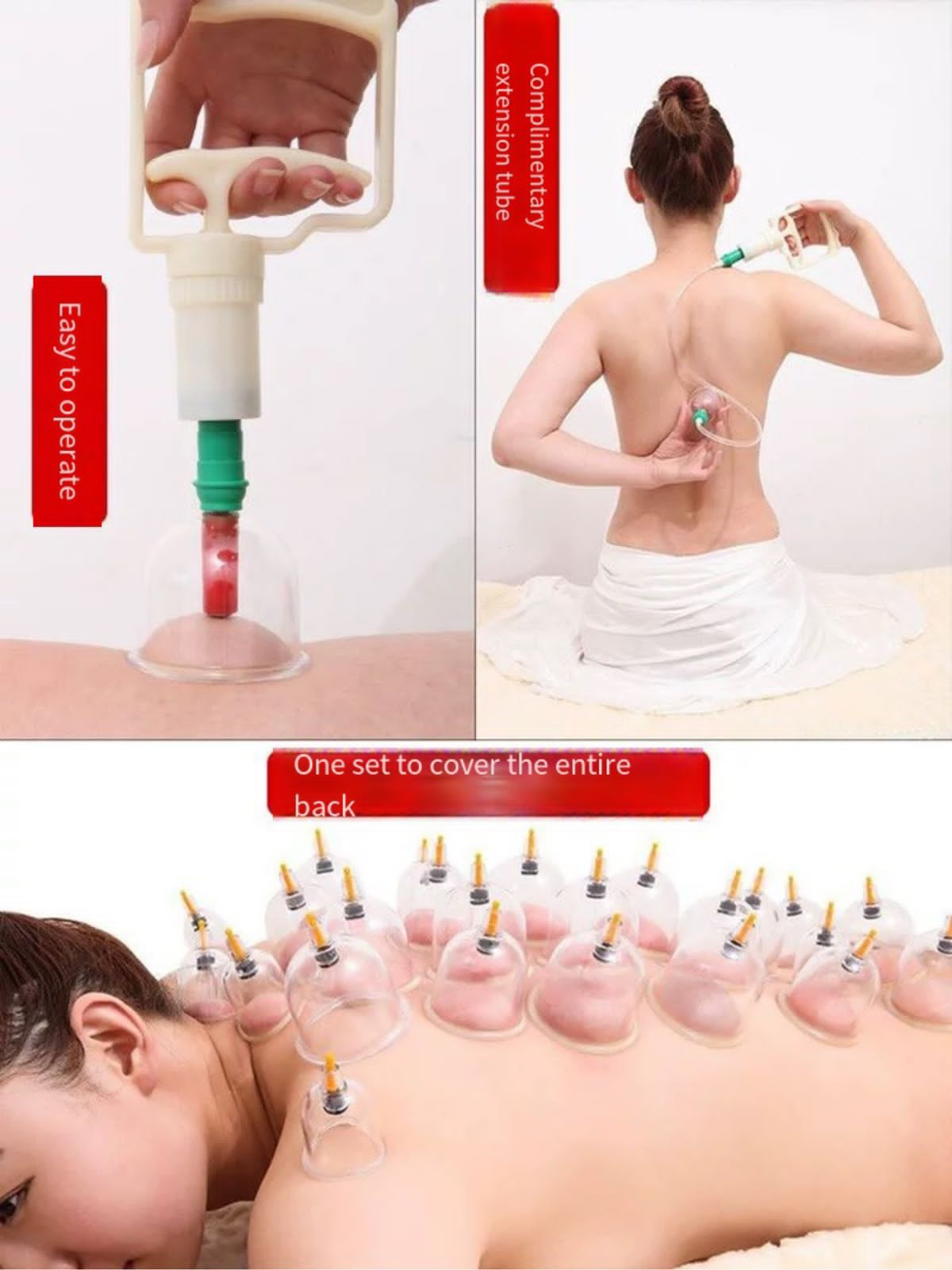 Cupping Cupping Therapy Set, with Vacuum Cupping Kit, Cupping for Suction Cups Massage, Hijama Cupping Set with Cupping Cups for Effective at-Home Cupping Therapy, Health and Wellness Solution