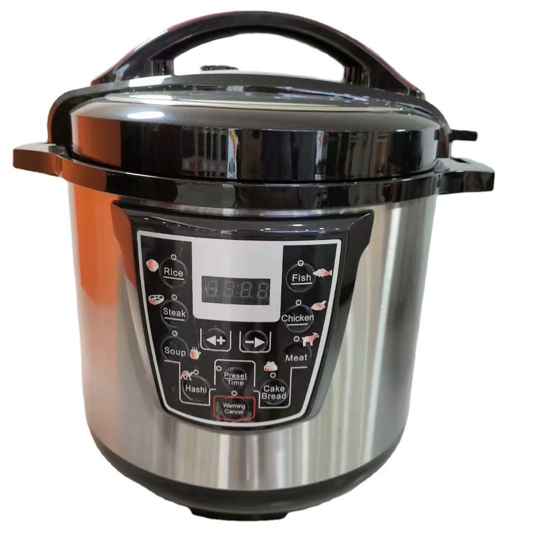 Electric Pressure Cooker, 6 Liters, 13 Smart Programs, Brushed Stainless Steel/Black./egg boiler/Rice Cooker/Steamer and Warmer