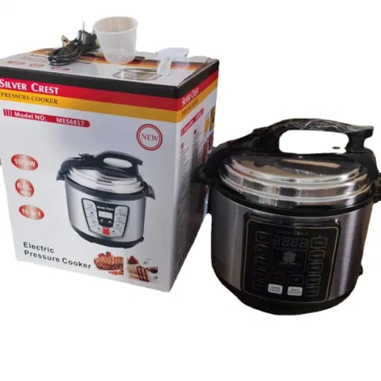 Electric Pressure Cooker, 6 Liters, 13 Smart Programs, Brushed Stainless Steel/Black./egg boiler/Rice Cooker/Steamer and Warmer