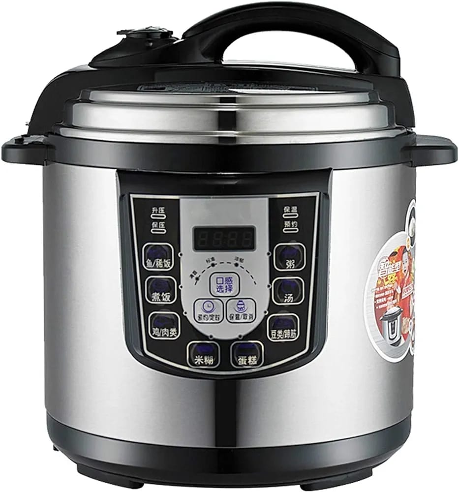 Electric Pressure Cooker, 6 Liters, 13 Smart Programs, Brushed Stainless Steel/Black./egg boiler/Rice Cooker/Steamer and Warmer