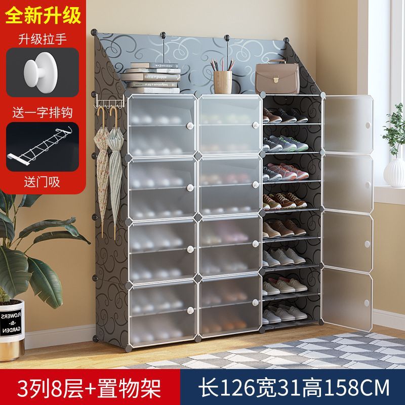 Shoe Rack, 5 Tier 20 Pairs Shoe Storage Cabinet, Free Standing Shoe Shelf Organizer for Boots Slippers High Heels, for Closet Bedroom Entryway Hallway, 2 * 4