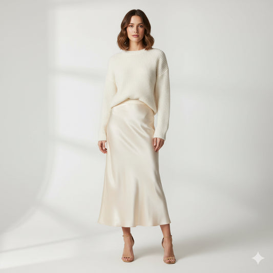 Midi Slip Skirt Fish tail Korean style