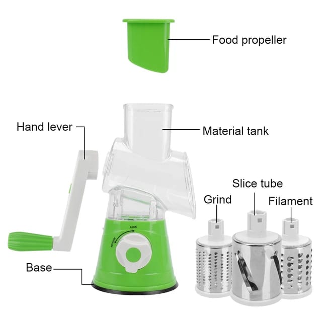 Cheese Grater Mandoline Slicer Salad Chopper Cheese Shredder Spiralizer Vegetable Slicer Nut Chopper