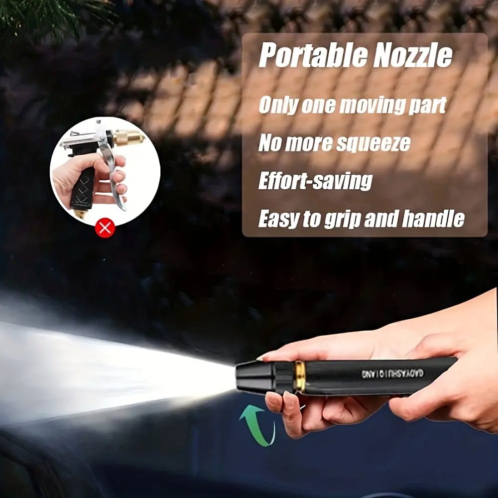 High Pressure Water Spray Gun for Garden Hose, Car Washing and Window Cleaning" easily blast away dirt, grime, and debris from surfaces such as cars, windows, siding, and more.