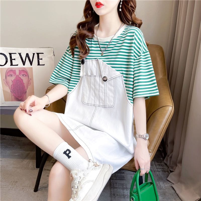 Two-Piece Mini T-Shirt Dress