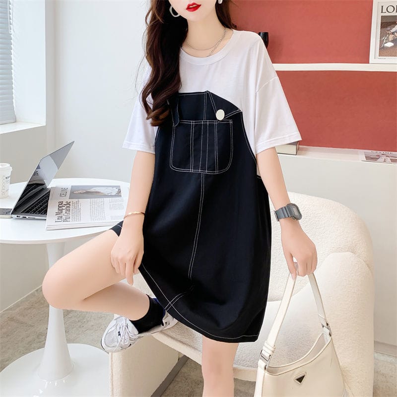 Two-Piece Mini T-Shirt Dress