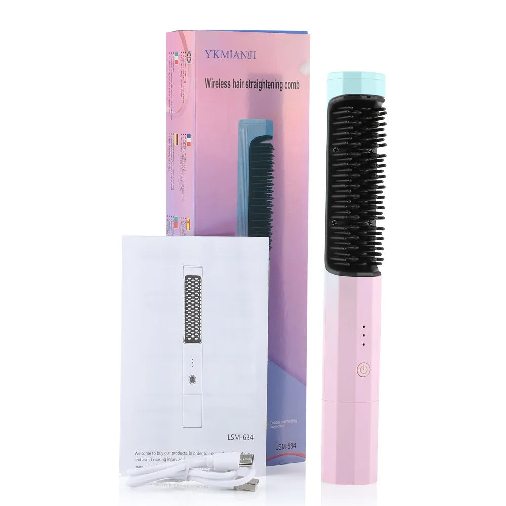 Rechargeable Hair Straightener Comb
