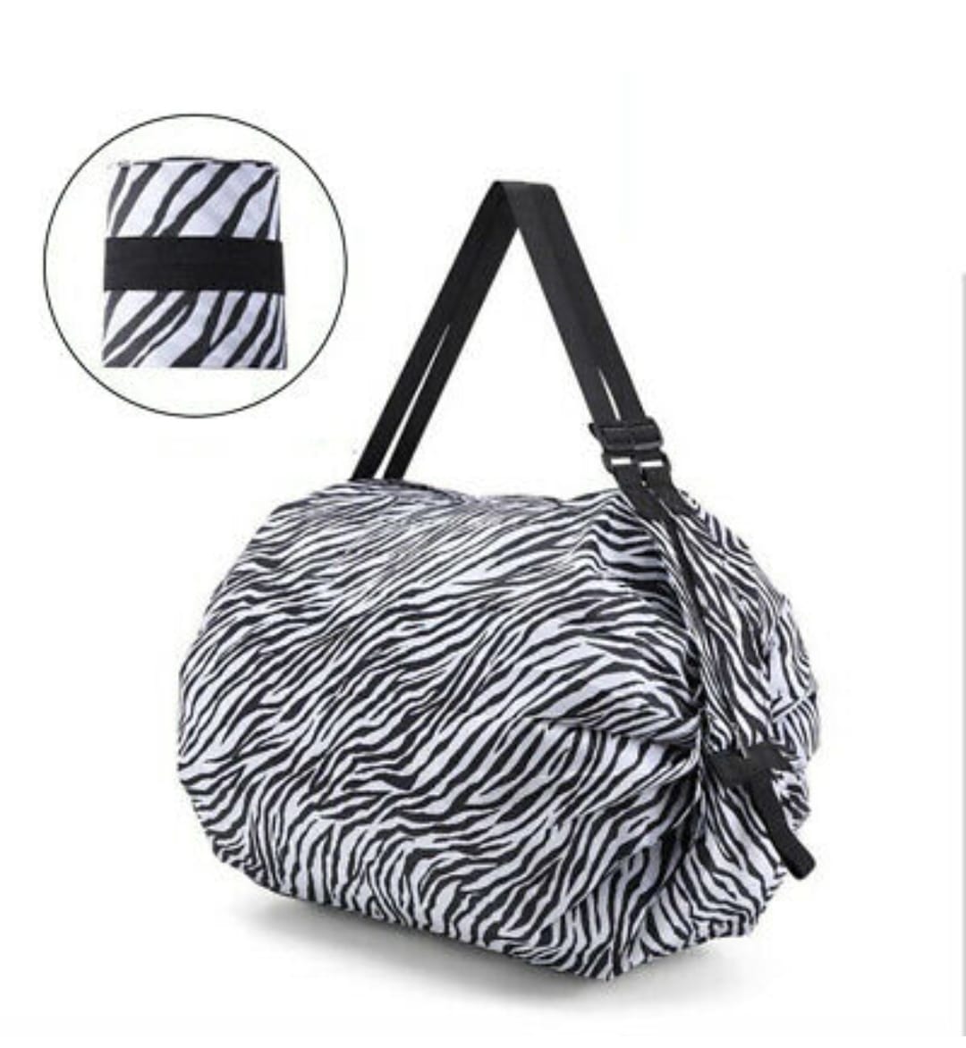 Double Loop Eco Bag, Large Capacity, Foldable