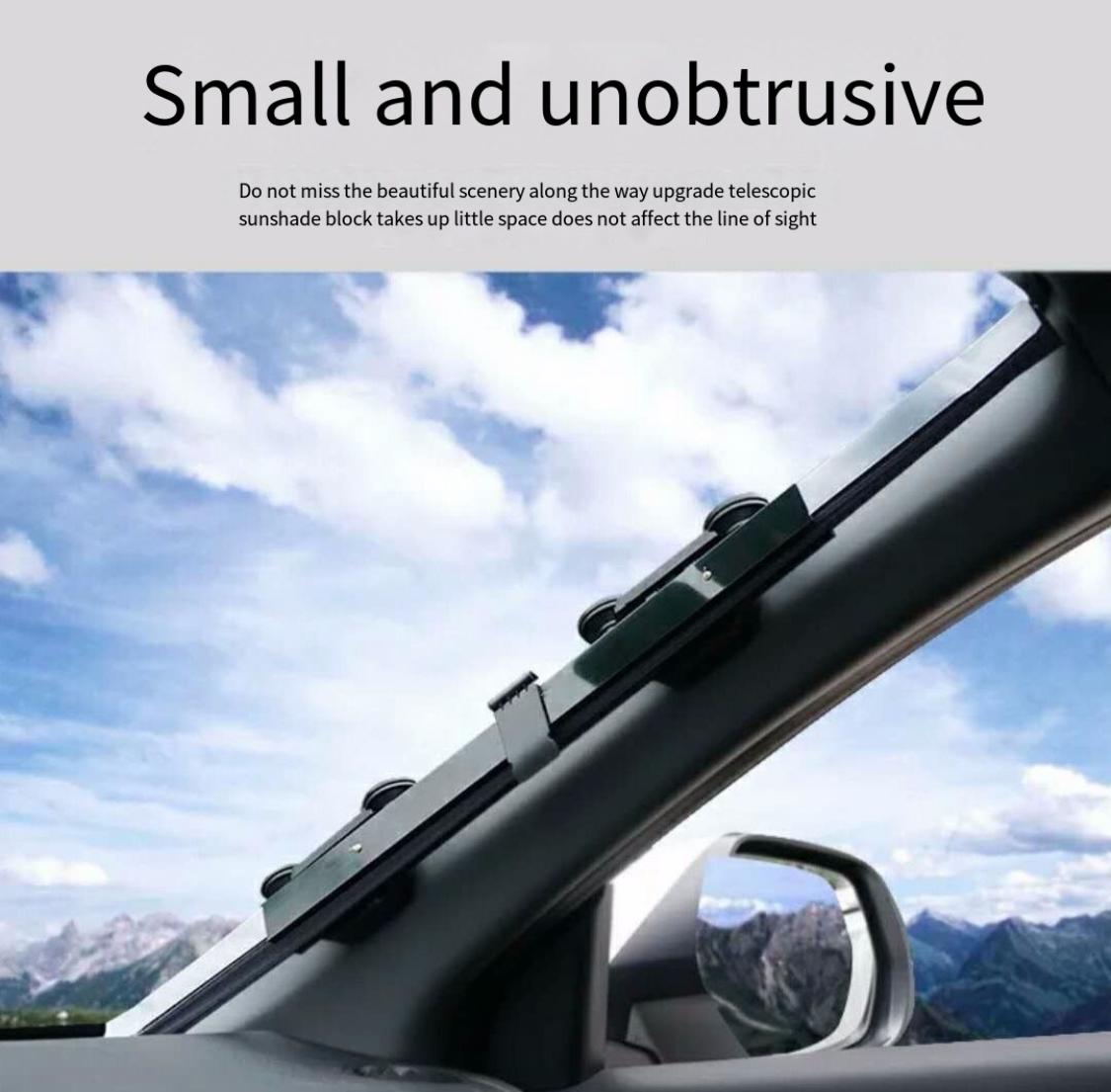 Retractable Windshield Sun Shade for Car, Double Suction Cups for Durable Suction Power,