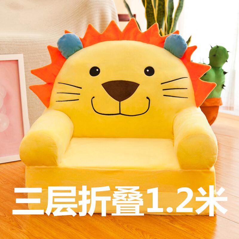 MOCOHANA Plush Foldable Kids Sofa Backrest Chair Children's Flip Open Sofa Bed Kids Upholstered Foam Chair Toddler Recliner Cute Cartoon Toddler Armchair for Living Room Bedroom