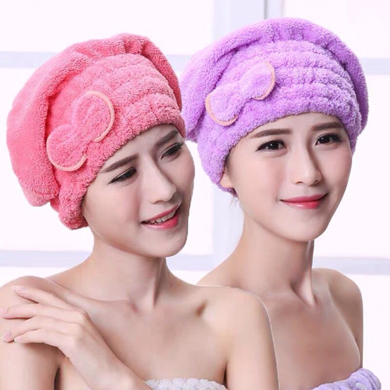 Microfiber hair towel turban towel Quickly hair drying towel Women Girls Ladies Absorbent shower cap Bathroom Products d2