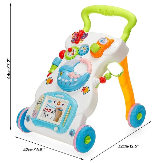 Multifunction Handheld Baby Walker Stroller Activity Music Baby Activity Walker