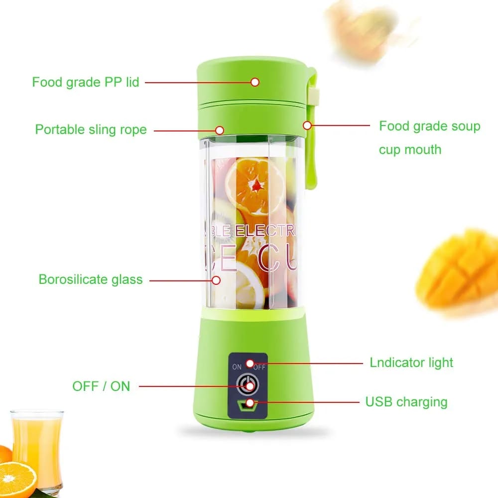 Portable Blender Mixer Rechargeable Blender Smoothie Single Served USB Electric Safety Juicer Cup Shakes and Smoothies Blender USB Charging Sport Mini Juice Maker