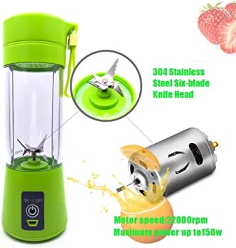 Portable Blender Mixer Rechargeable Blender Smoothie Single Served USB Electric Safety Juicer Cup Shakes and Smoothies Blender USB Charging Sport Mini Juice Maker