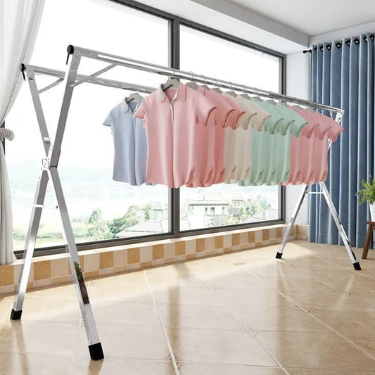 Stainless Steel Laundry Drying Rack Heavy Duty Collapsible Folding Clothes Drying Rack