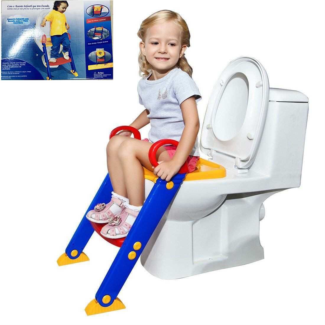 House of Quirk Potty Toilet Seat with Step Stool Ladder, (3 in 1) Trainer for Kids Toddlers W/Handles