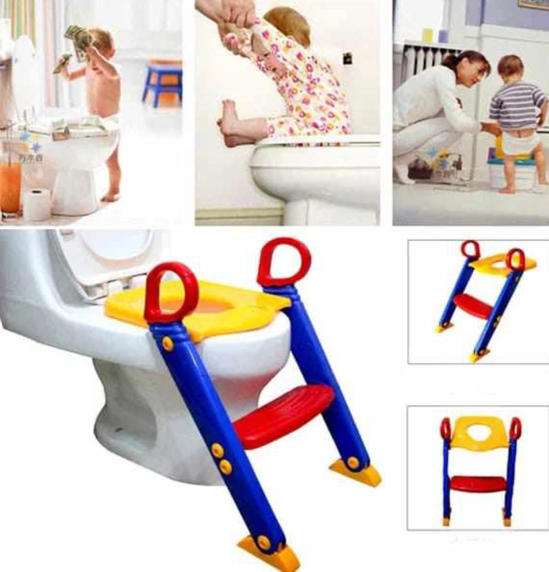 House of Quirk Potty Toilet Seat with Step Stool Ladder, (3 in 1) Trainer for Kids Toddlers W/Handles