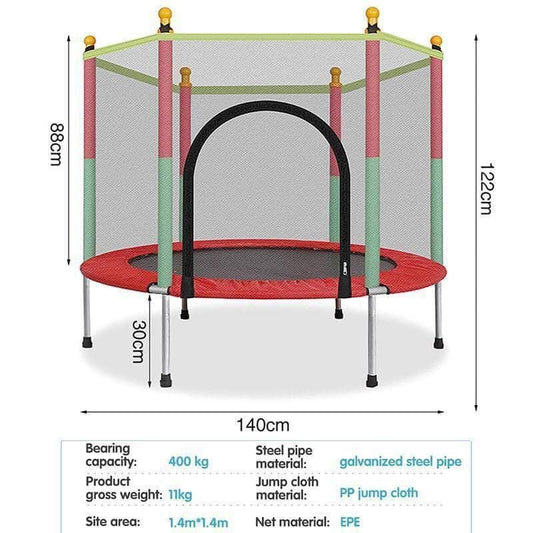 60" Inch Kids 𝐓rampoline for 3-7 Year Old Kids 5FT Small 𝐓rampoline Safety Enclosure Net and Durable Metal Frame, Indoor/Outdoor Bounce Jumper, Playground Activity Playset for Children