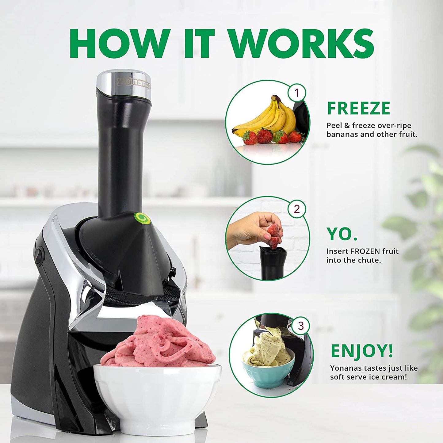 Fruit Soft Serve Maker, Black