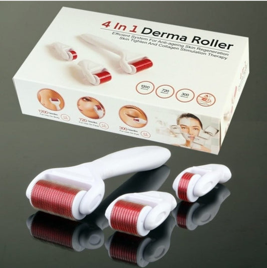4 In 1 Derma Roller Cosmetic Needling Instrument Microneedle Roller For Face
