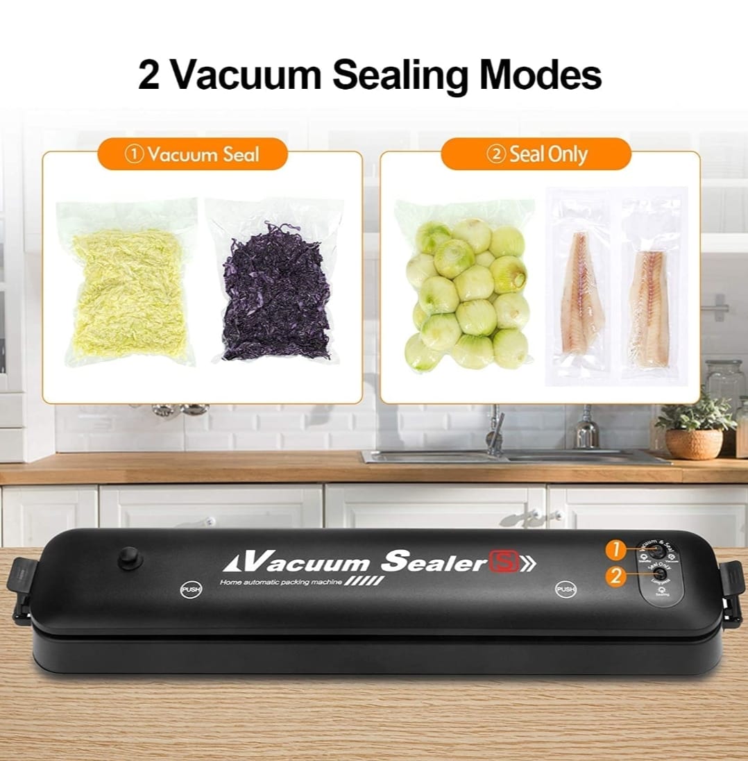 Vacuum Sealer Machine 2021 Upgraded Automatic Food Sealer Machine with 20 Sealing Bags Food Vacuum Air Sealing System for Food Preservation Storage Saver Easy to Clean | Safety Certified