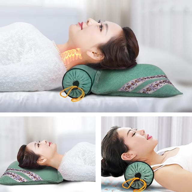 Cervical Neck Roll Pillow Cylinder Round Cushion Bolster Support for Sleeping Memory Foam and Bamboo Cover - Breathable, Hypoallergenic and Comfortable -Supports Effectively, Alleviates Pain