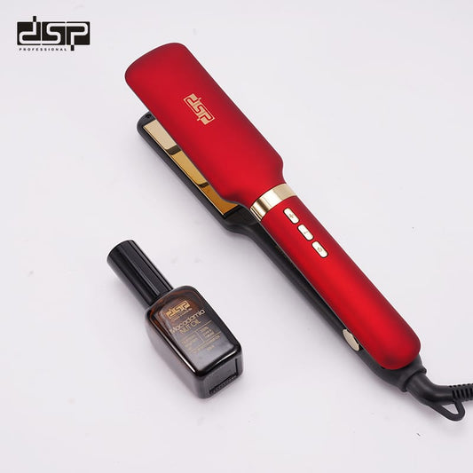 Hair Straightener- Keratin cream 3 in 1 red salon home Travel iron Flat Ceramic Electric Straightening Relaxer Hair Straightener