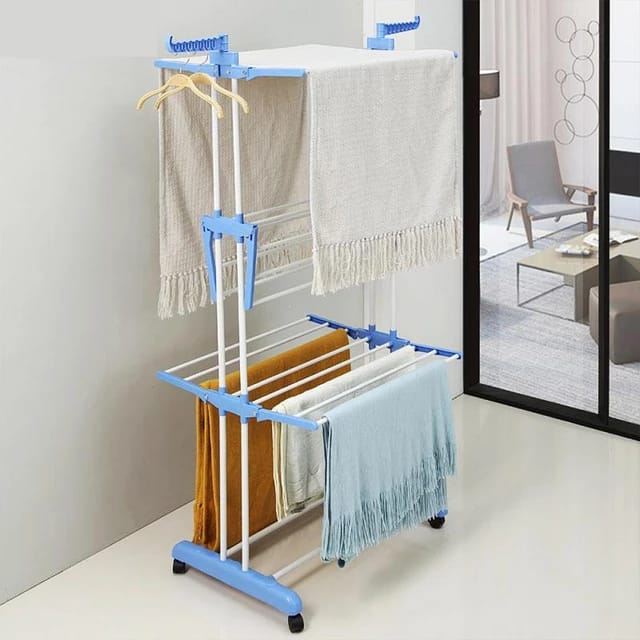 loth Drying Stainless Steel Stand with Wheels - Jumbo Size